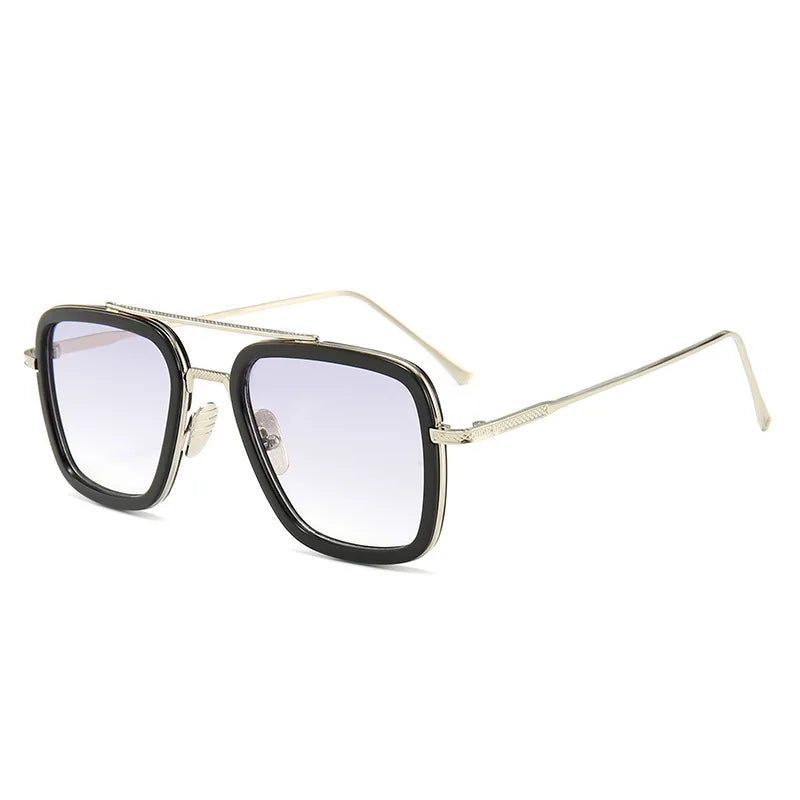 Square Frame Sun Glasses Men's Trendy Metal Sunglasses Vintage Luxury Designer Sunglasses Womens Gafas De Sol gg