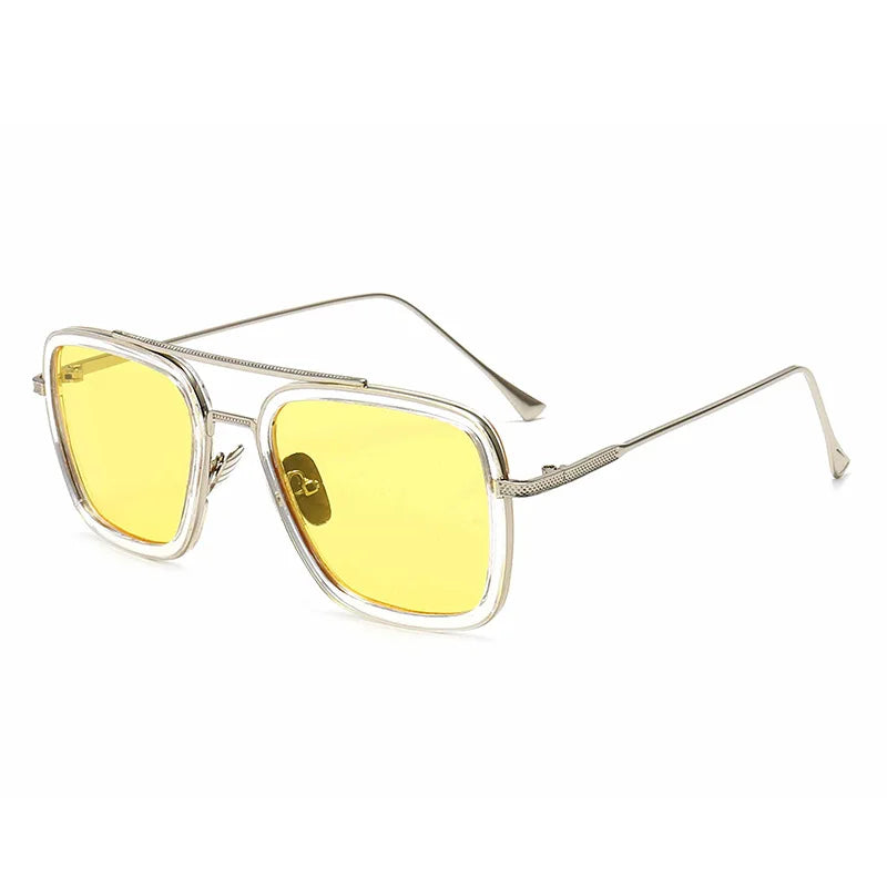Square Frame Sun Glasses Men's Trendy Metal Sunglasses Vintage Luxury Designer Sunglasses Womens Gafas De Sol gg