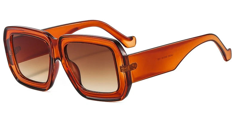 Square Sunglasses Women Luxury Vintage Big Frame Gradient Lenses Sun Glasses Female Popular Trends Shades UV400
