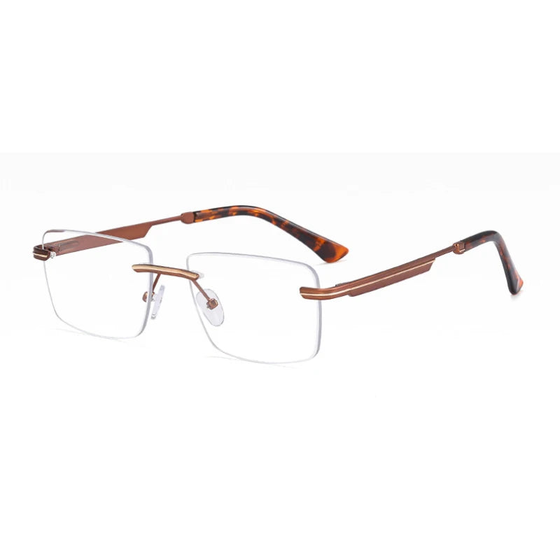 Titanium Rimless Eyeglasses Frame Brand designer Men Glasses Reading Glasses Optical Prescpriton Lenses Glasses
