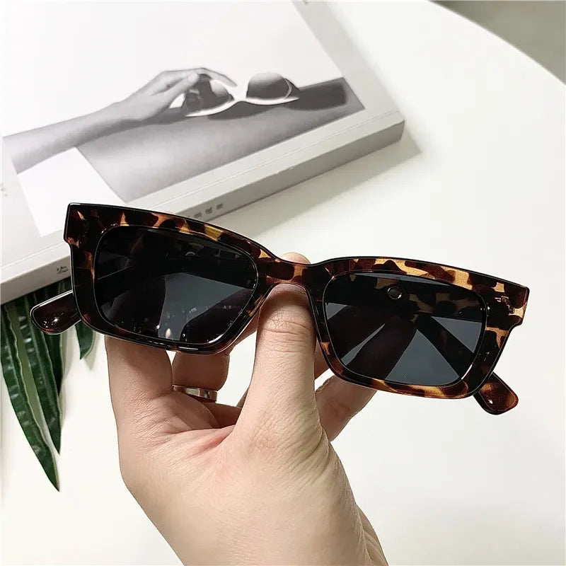 Vintage Sunglasses Women Brand Designer Retro Rectangle Sun Glasses Female Ins Popular Colorful Square Eyewear UV400