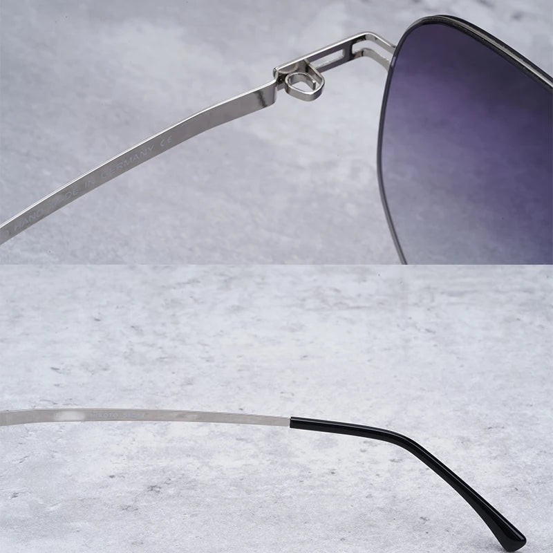 Germany Brand Designer Sunglasses Men Woman Sun Glasses Trendy Light Stainless Steel Sunglasses Tinted Sunglasses