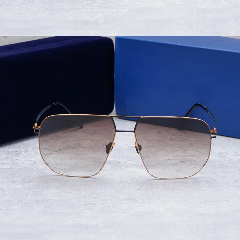 Germany Brand Designer Sunglasses Men Woman Sun Glasses Trendy Light Stainless Steel Sunglasses Tinted Sunglasses
