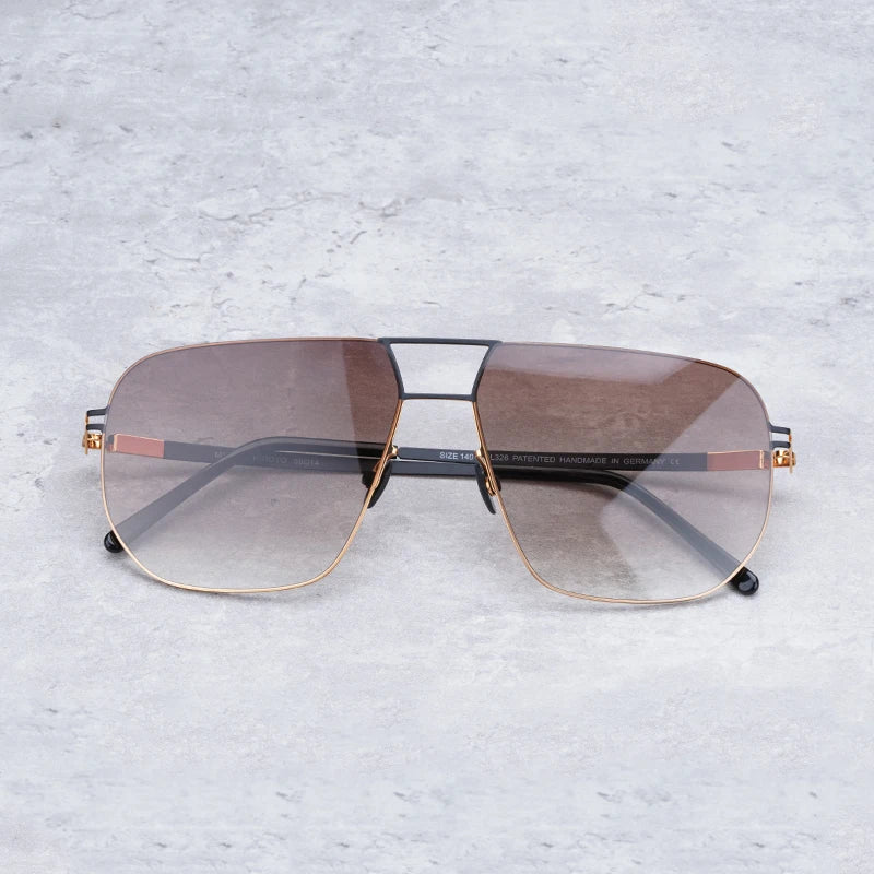 Germany Brand Designer Sunglasses Men Woman Sun Glasses Trendy Light Stainless Steel Sunglasses Tinted Sunglasses
