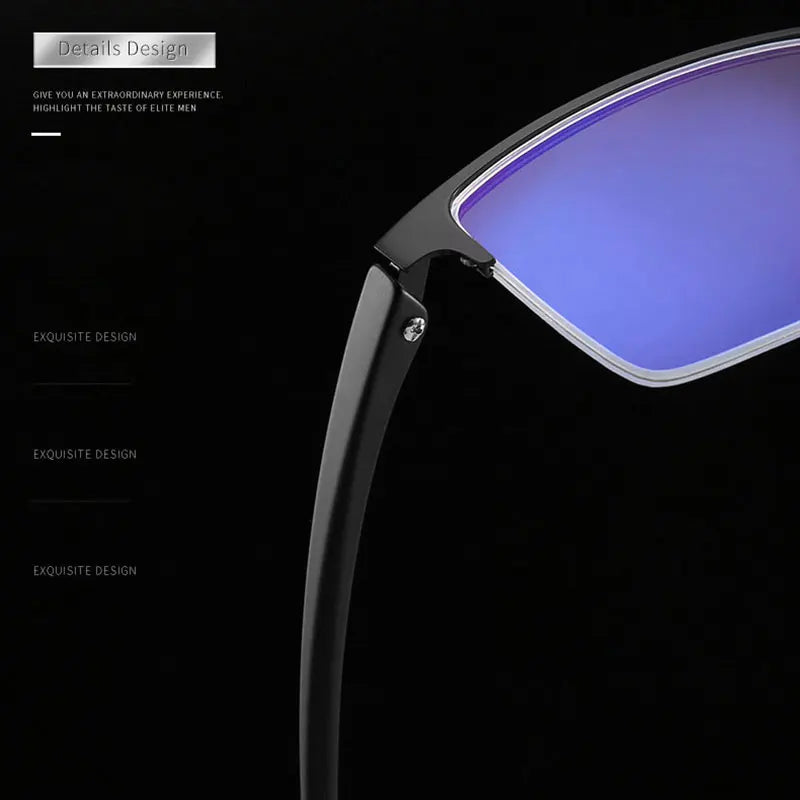 Half Rim Metal Frame Glasses Man and Woman TR90 Temple Arms Business Style Anti-Blue Lenses Retro Eyewears
