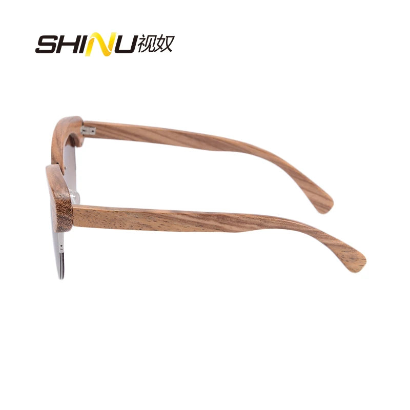 Half Wooden Frame Sunglasses Women Men Eyewear UV400 Mirror Glasses CR39 resin lenses Occhiali Da Sole 6097