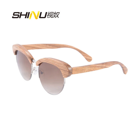 Half Wooden Frame Sunglasses Women Men Eyewear UV400 Mirror Glasses CR39 resin lenses Occhiali Da Sole 6097