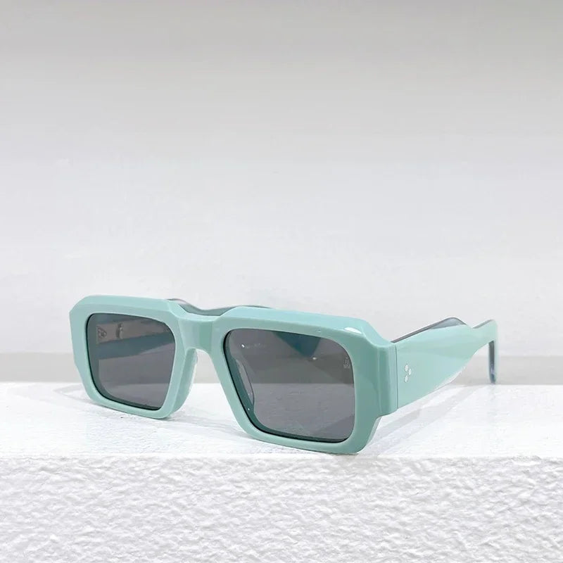 JMM MIGLIA Sunglasses for Men Vintage Square Acetate Luxury Designer Sunglasses Women Sun Glasses Blue Lenses Sunglass