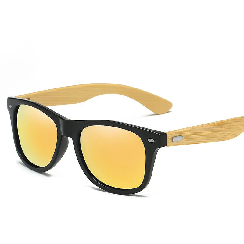 Luxury Designer Wooden Bamboo Sunglasses Classic Male Driving Riding UV400 Sports Sun Glasses Men Eyewear Eyeglasses