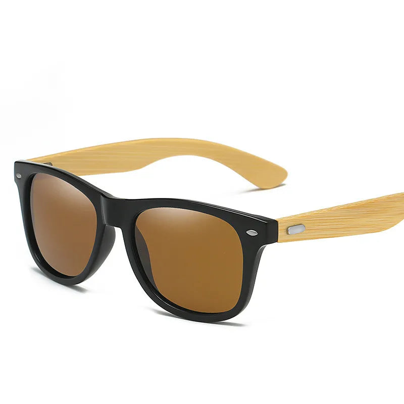 Luxury Designer Wooden Bamboo Sunglasses Classic Male Driving Riding UV400 Sports Sun Glasses Men Eyewear Eyeglasses