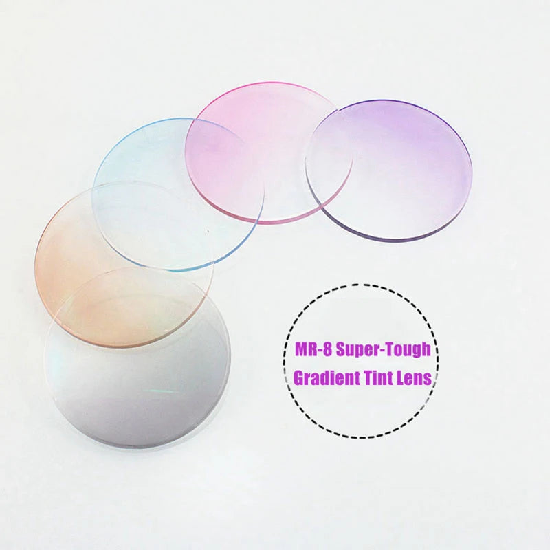 MR-8 Super Tough Tinted Progressive Aspheric Prescription Lens Eyeglasses Optical Lenses for Diamond Cutted Rimless Glasses