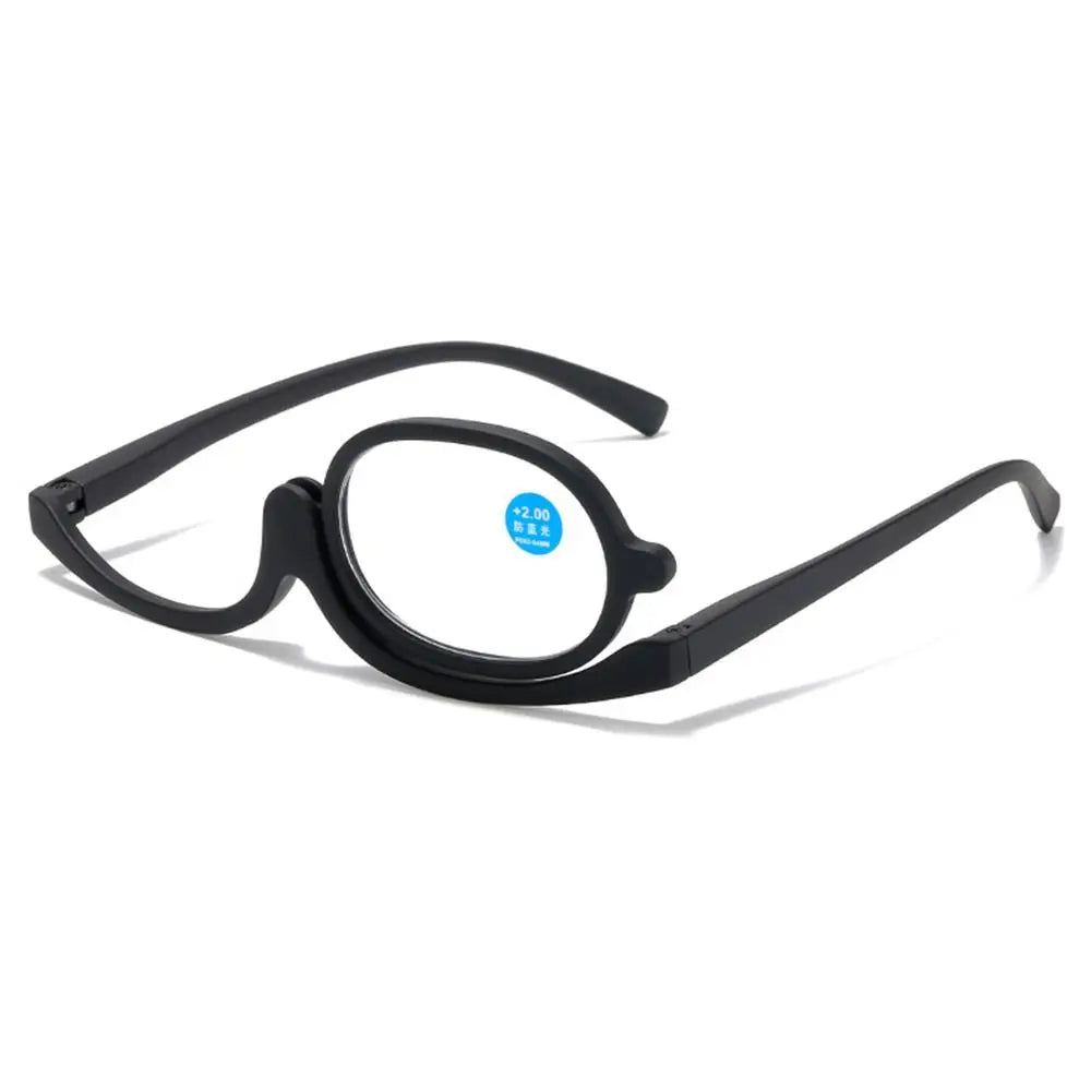 Magnifying Rotating Makeup Reading Glasses Flip Down Lenses Cosmetic Glasses Colourful Frame +1.0-4.0