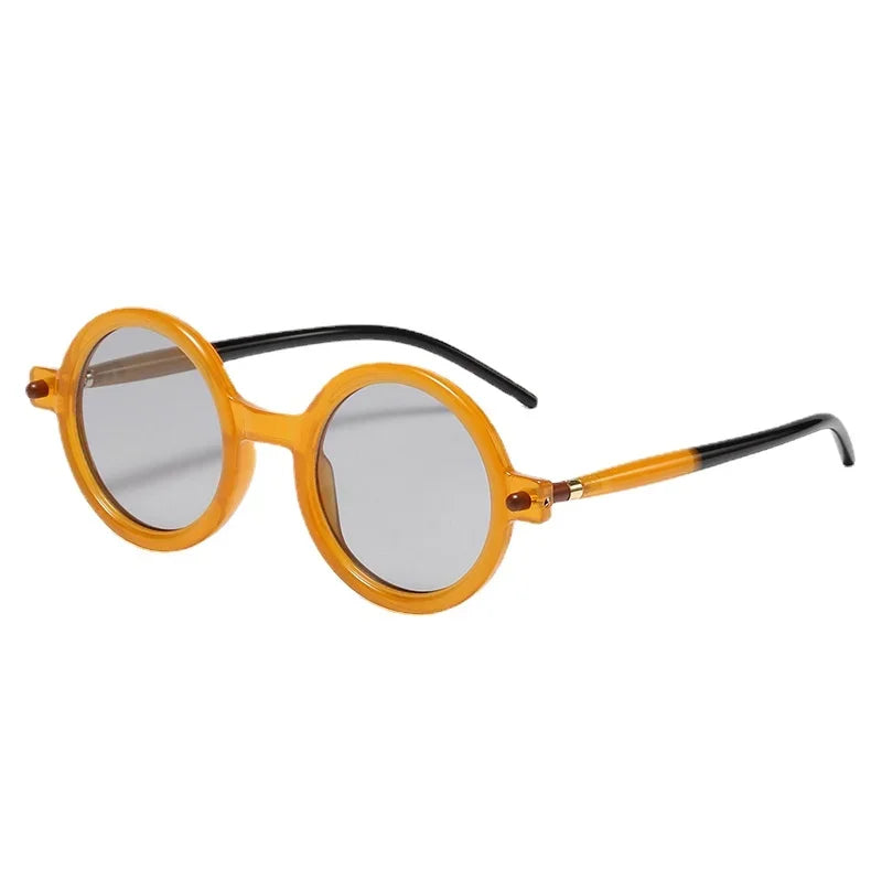 Modern Versatile Street Photos Sunglasses Flat Lenses Vintage Sunglasses for Women Artistic Round Frame Sun Glasses Очки