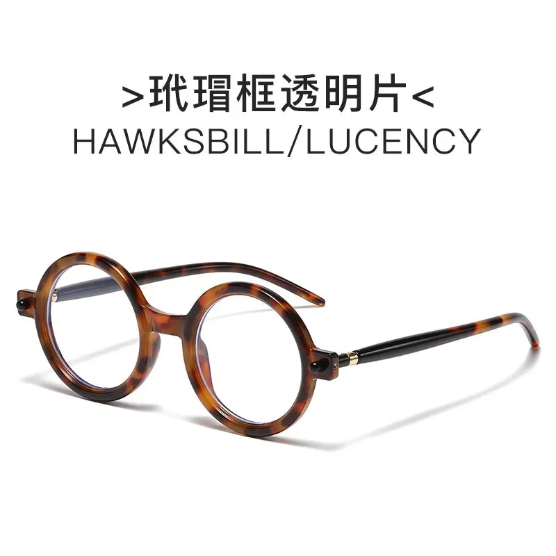 Modern Versatile Street Photos Sunglasses Flat Lenses Vintage Sunglasses for Women Artistic Round Frame Sun Glasses Очки