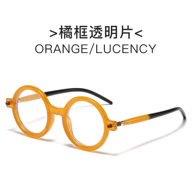 Modern Versatile Street Photos Sunglasses Flat Lenses Vintage Sunglasses for Women Artistic Round Frame Sun Glasses Очки