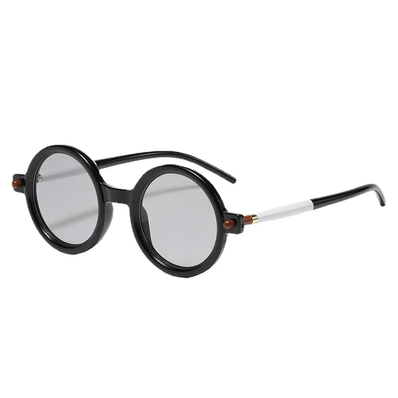 Modern Versatile Street Photos Sunglasses Flat Lenses Vintage Sunglasses for Women Artistic Round Frame Sun Glasses Очки