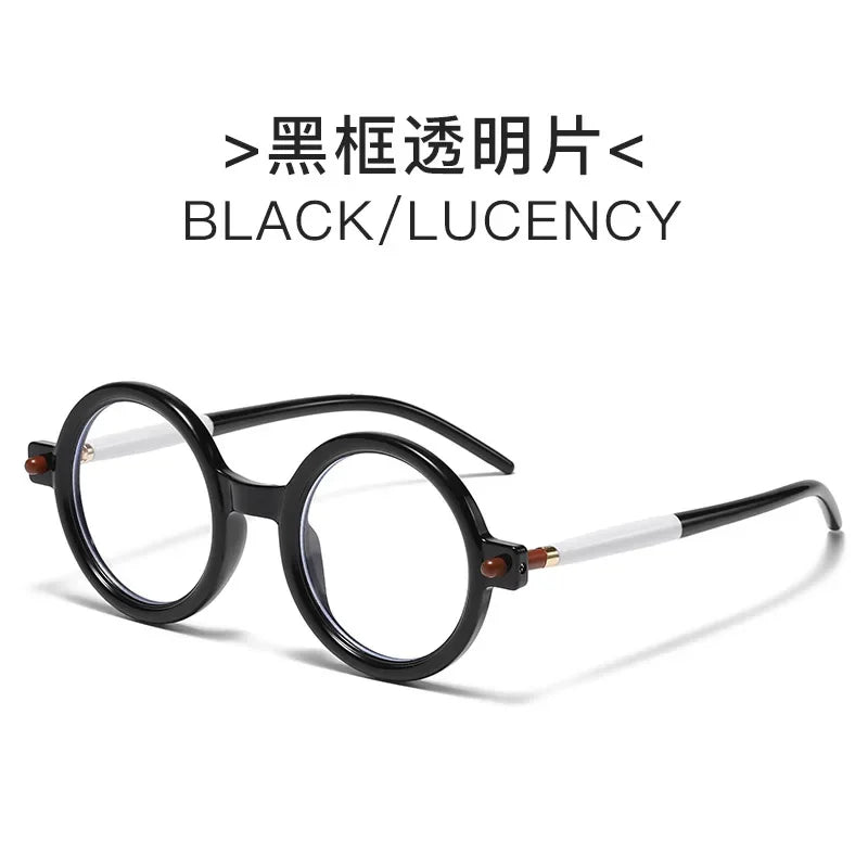 Modern Versatile Street Photos Sunglasses Flat Lenses Vintage Sunglasses for Women Artistic Round Frame Sun Glasses Очки