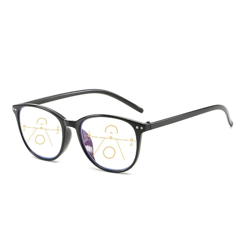 Multifocal Progressive Reading Glasses Men Women Anti Blue Light Anti-fatigue Computer Glasses Full Frame Light Weight Fashion