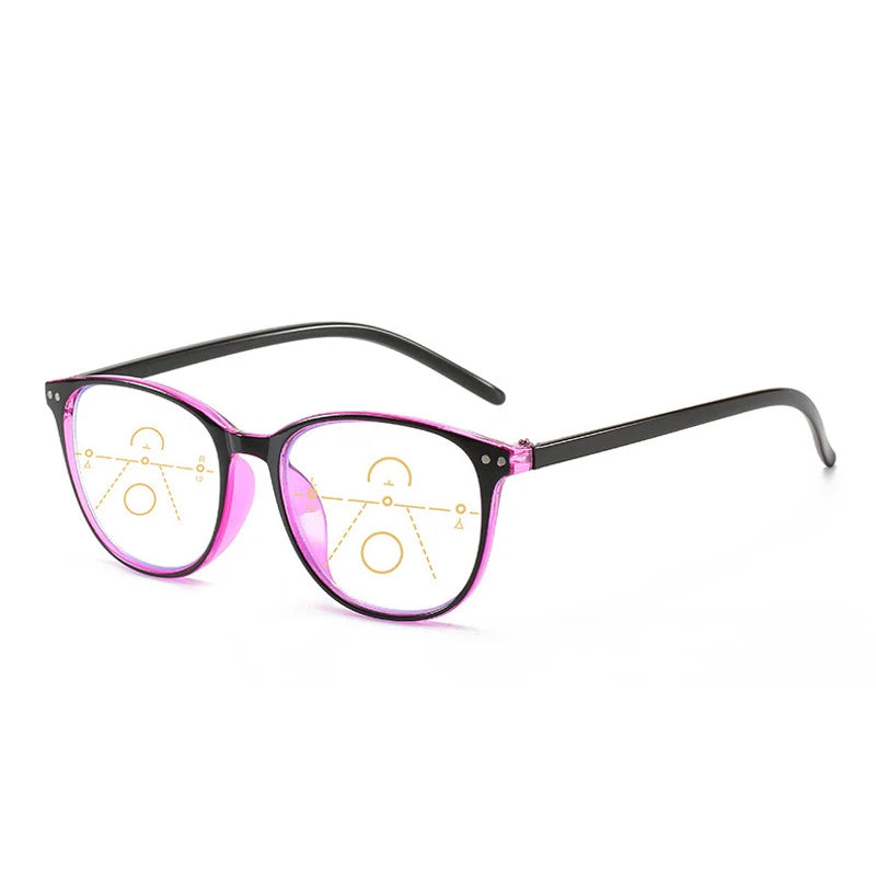 Multifocal Progressive Reading Glasses Men Women Anti Blue Light Anti-fatigue Computer Glasses Full Frame Light Weight Fashion
