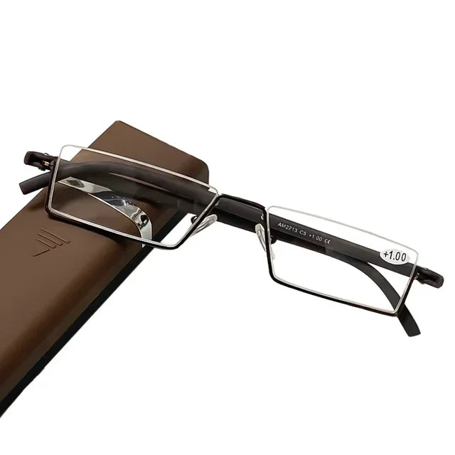 New TR90 Presbyopic Glasses Man Blue Light Reading Glasses Men Metal Square Glasses For Sight Plus Lenses +1.75+2.25+2.75