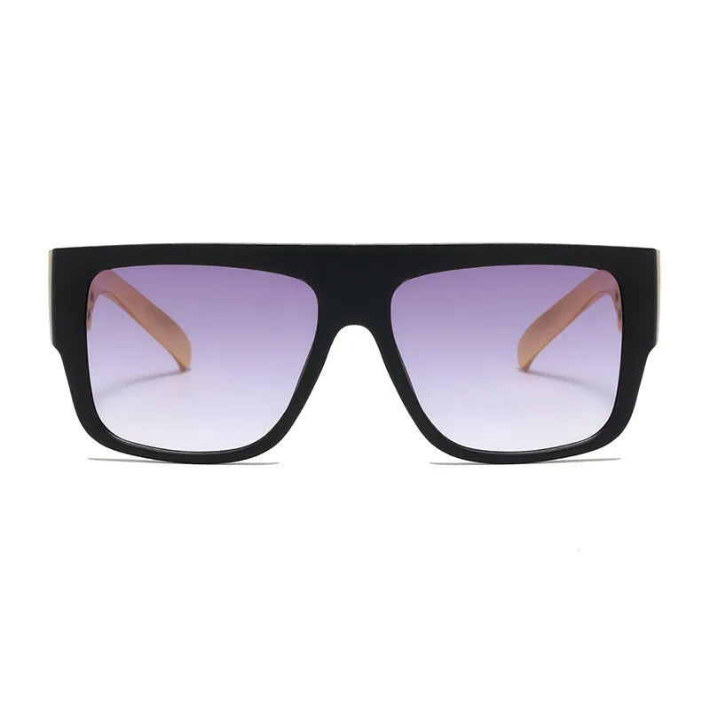New Trendy Women Sunglasses Hip Hop Flamboyant Men Punk Big Gold Necklace Glasses Casual Vacation Sun Glasses UV400