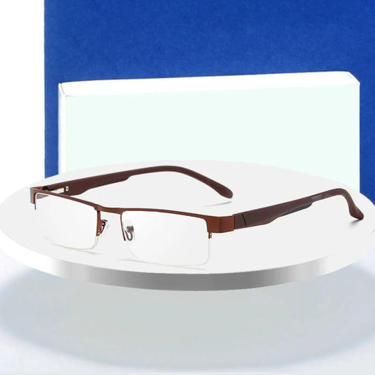 Optical Eyeglasses MEN Alloy Eyeglasses Non Spherical 12 Layers Coated Lenses Reading Glasses+1.0 +1.5 +2.0 +2.5 +3.0 +3.5+4.0