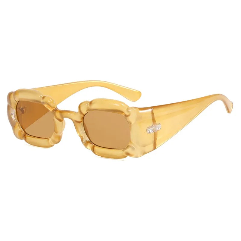 Outdoor Travel Sunscreen PC Sun Glasses Women Hip Hop Candy Show Sunglasses gg 2024 New Petal Y2K Designer Sunglasses