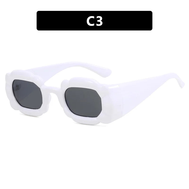 Outdoor Travel Sunscreen PC Sun Glasses Women Hip Hop Candy Show Sunglasses gg 2024 New Petal Y2K Designer Sunglasses