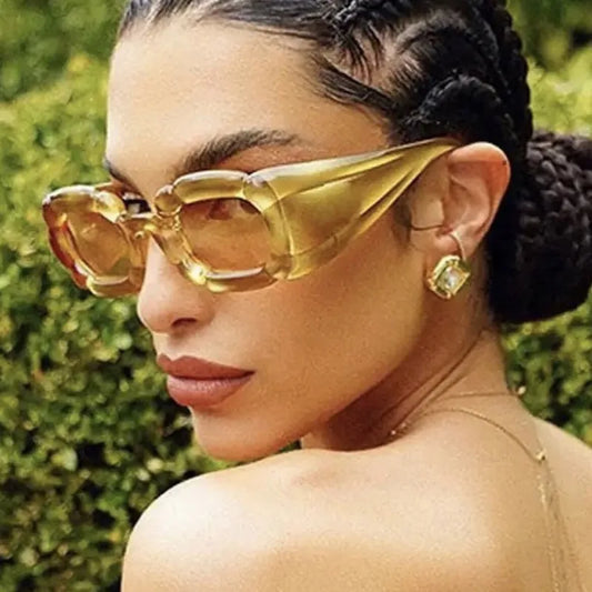 Outdoor Travel Sunscreen PC Sun Glasses Women Hip Hop Candy Show Sunglasses gg 2024 New Petal Y2K Designer Sunglasses