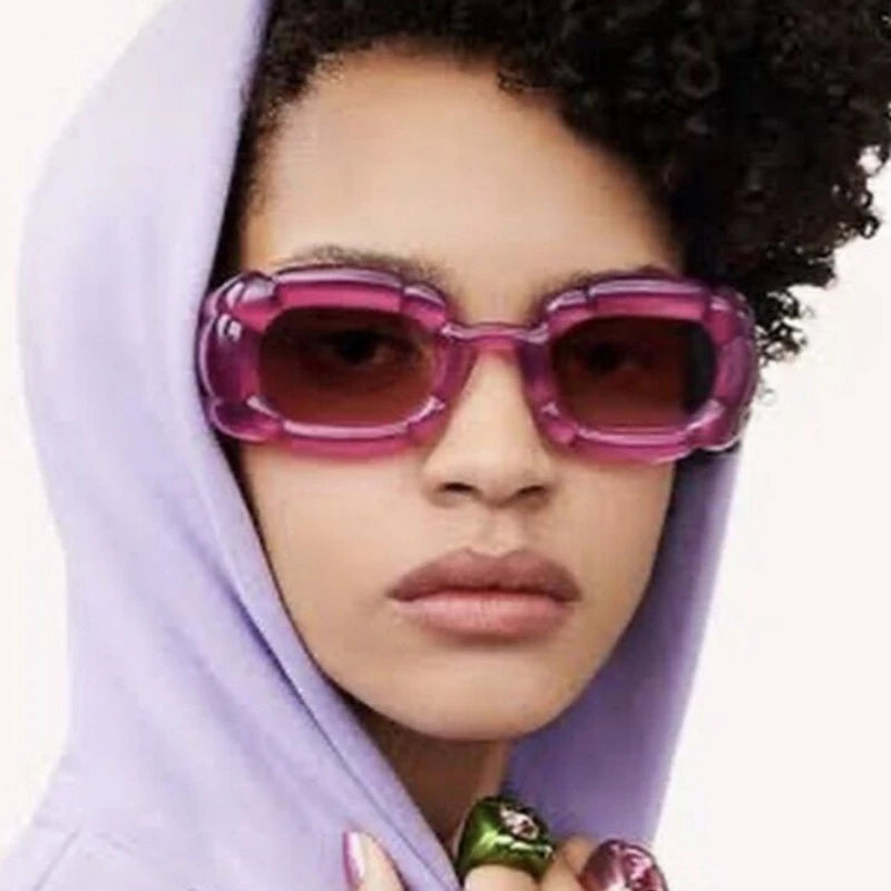 Outdoor Travel Sunscreen PC Sun Glasses Women Hip Hop Candy Show Sunglasses gg 2024 New Petal Y2K Designer Sunglasses