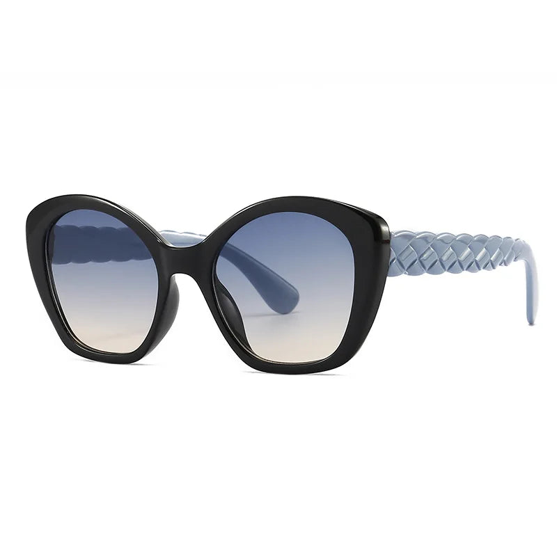 Rainbow Cat Eye Sunglasses for Women Designer Style Reflective Lenses Oversized Cateyes Shades Gafas de sol