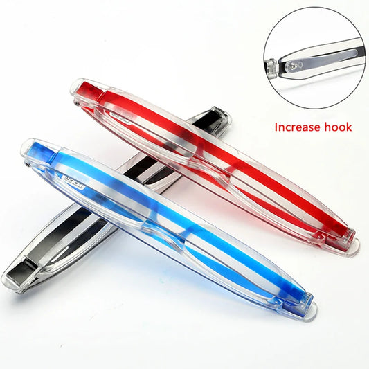 Reading Glasses Foldable 360 Degree Rotation Pocket Glasses Men Women Portable Ultra-light Transparent Full Rim