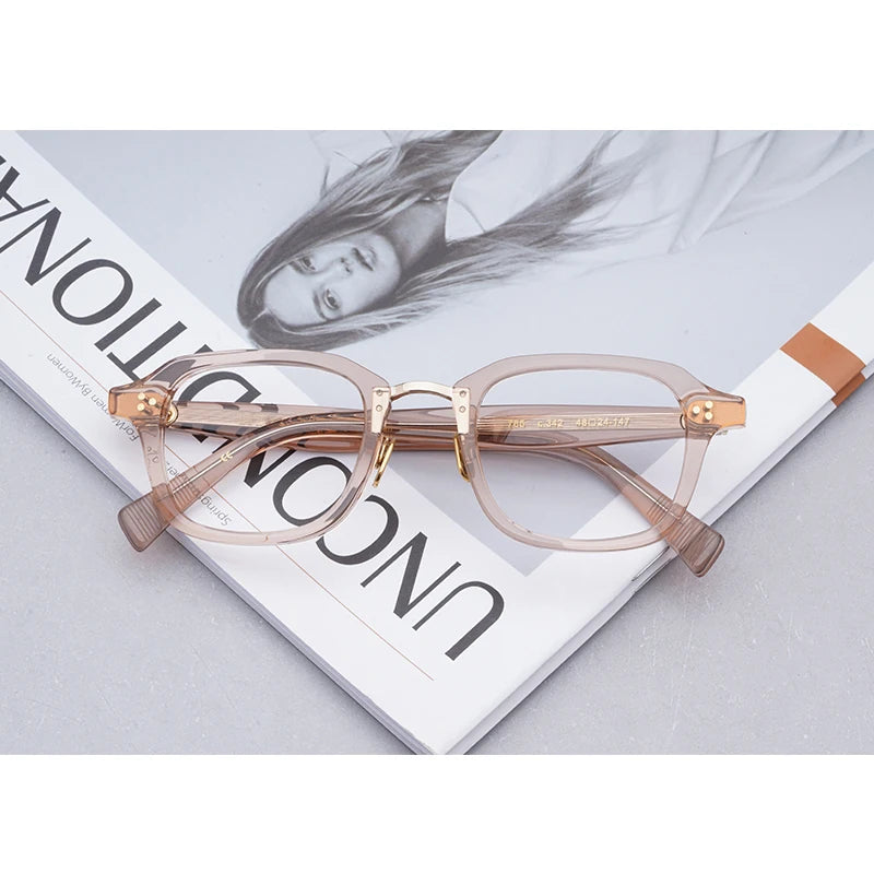 Retro Myopia Glasses Women Japanese Acetate Glasses Frame Men  Round Glasses Prescription Glasses Reading Glasses Women 785