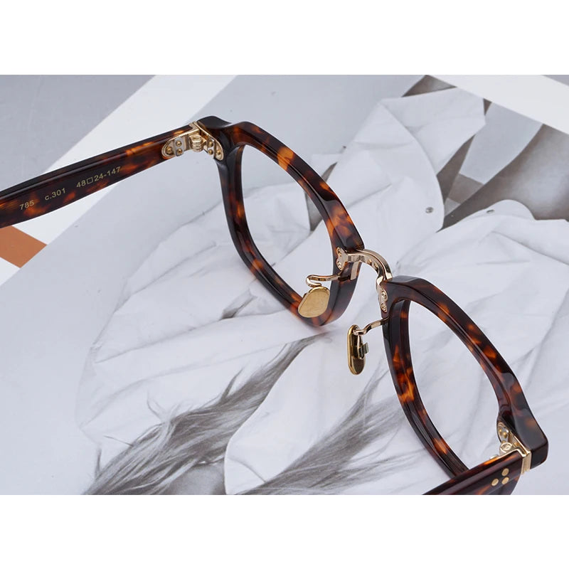 Retro Myopia Glasses Women Japanese Acetate Glasses Frame Men  Round Glasses Prescription Glasses Reading Glasses Women 785