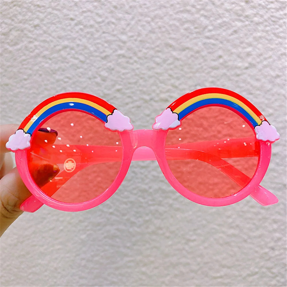 Round Sunglasses Kids Rainbow Sun Glasses Girls Children Colorful Eye Lenses Baby Shades Boys Yellow Eyeglasses Driver Goggles