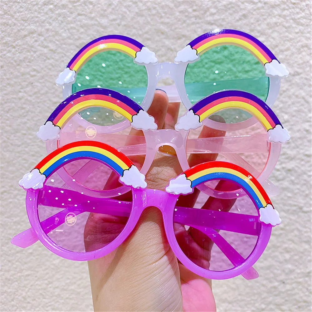 Round Sunglasses Kids Rainbow Sun Glasses Girls Children Colorful Eye Lenses Baby Shades Boys Yellow Eyeglasses Driver Goggles