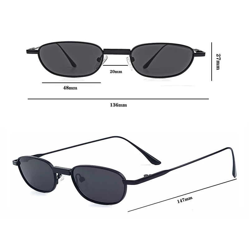 HBK New Retro Polarized Sunglasses Men Small Frame Tac Lenses Punk Sun Glasses Women Fishing Outdoor Party Eyeglasses