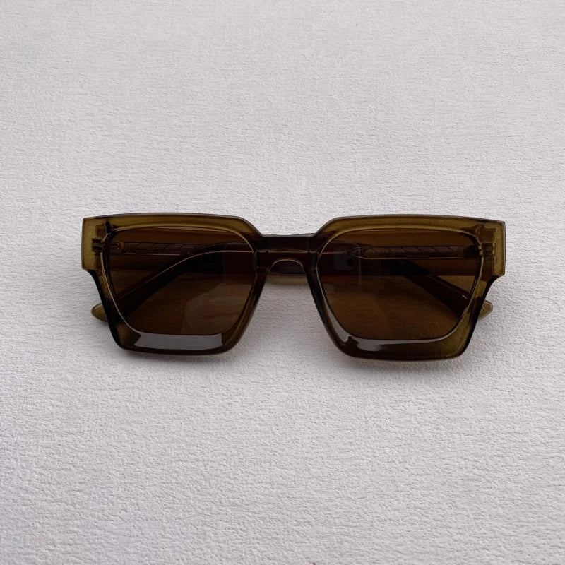 Occhiali da sole quadrati spessi Occhiali da sole alla moda da uomo e da donna con lenti polarizzate UV400 realizzate con occhiali da sole graduati
