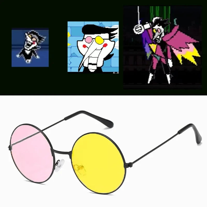 Woman Anime Spamton Sun Glasses Deltarune Sunglasses Women Classic Eyewear Ocean Lenses Cosplay Outdoor Shade Travel Anteojos