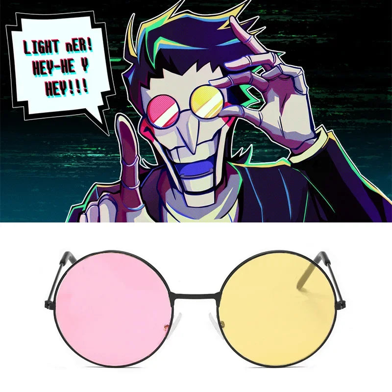 Woman Anime Spamton Sun Glasses Deltarune Sunglasses Women Classic Eyewear Ocean Lenses Cosplay Outdoor Shade Travel Anteojos