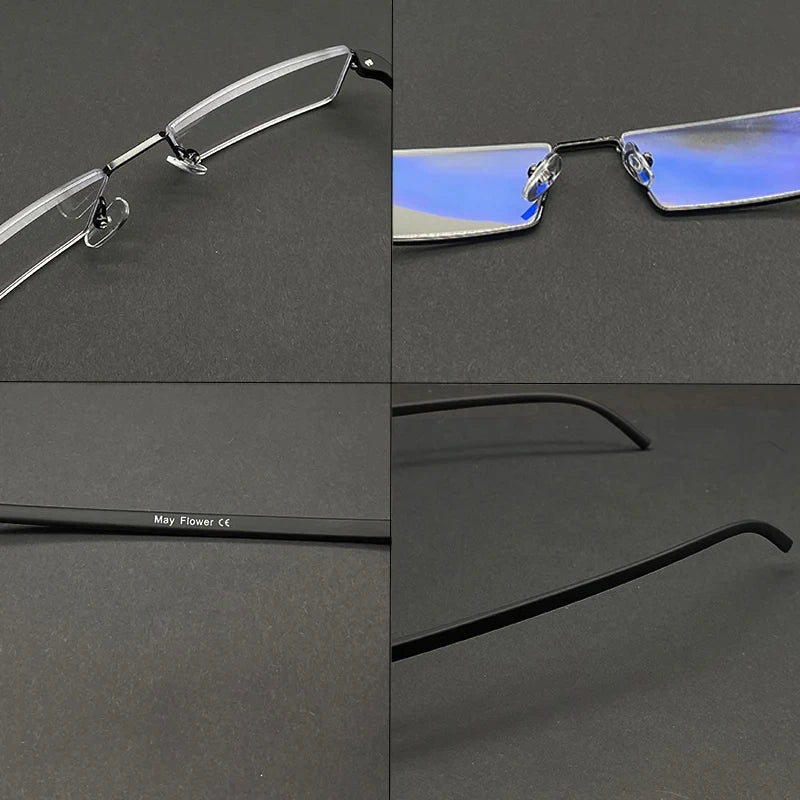 TR90 Presbyopic Glasses Man Blue Light Reading Glasses Men Metal Square Glasses For Sight Plus Lenses +1.0/1.5/2.0/2.5/3.0/3.5/4
