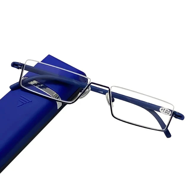 TR90 Presbyopic Glasses Man Blue Light Reading Glasses Men Metal Square Glasses For Sight Plus Lenses +1.0/1.5/2.0/2.5/3.0/3.5/4