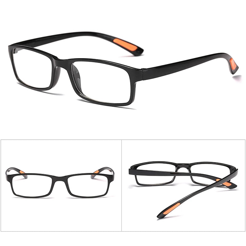 TR90 Ultralight Full Frame Reading Glasses Men Women Retro Clear Flexible Presbyopic Glasses Magnifying Cheap gafas Brown Black