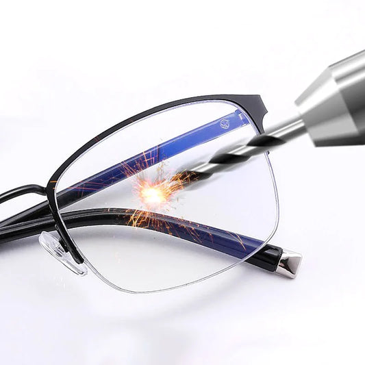 Unbreakable Progressive Multifocal Reading Glasses Men Women Anti Blue Light Presbyopic Glasses Flexible TR90 half frame