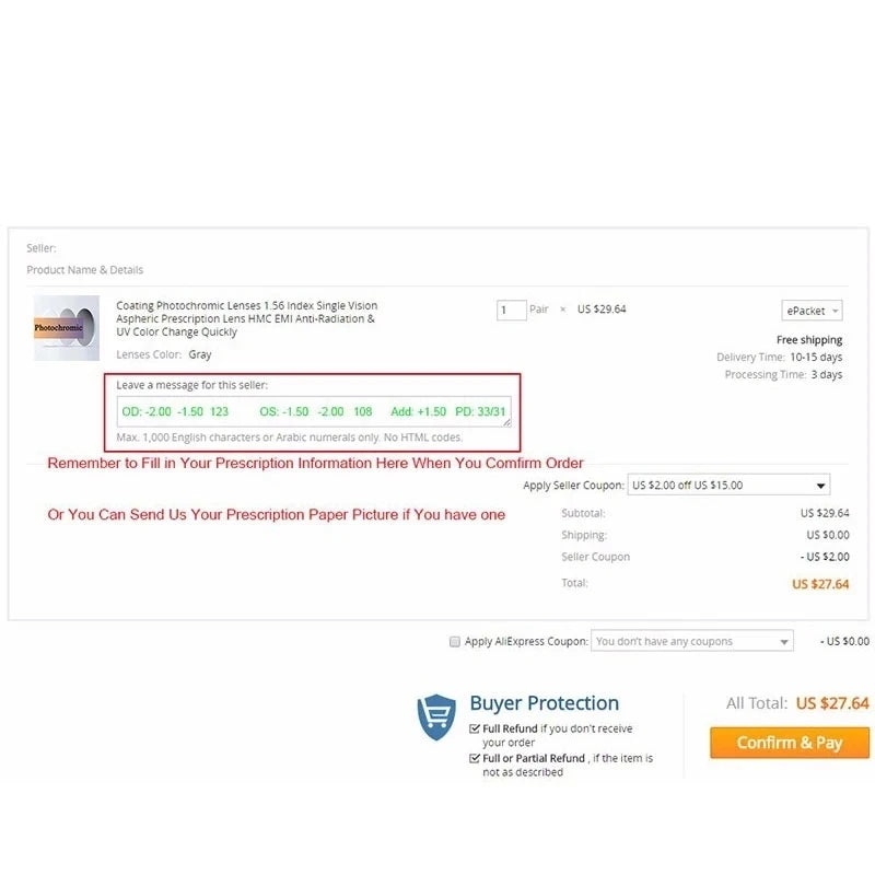 VCKA Anti-Fog Anti Blue 1.56 1.61 1.67 Prescription  Resin Aspheric Eye Glasses Lenses Myopia Optical