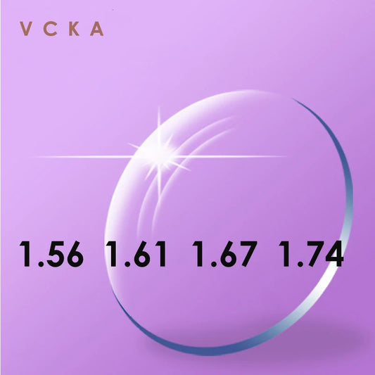VCKA Prescription Series 1.56 1.61 1.67 1.74 CR-39 Resin Aspheric Glasses Lenses Myopia Hyperopia Presbyopia Optical