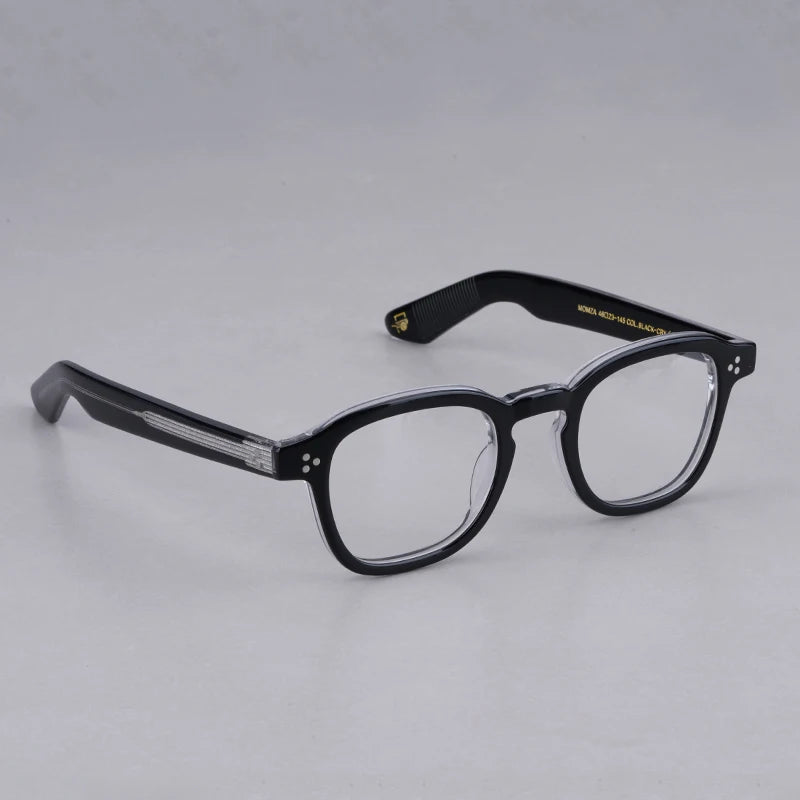 Vintage Acetate Eyeglasses for Woman Men Prescription Optical Eye Glasses for Computer Myopia Momza Clear Glasses Women