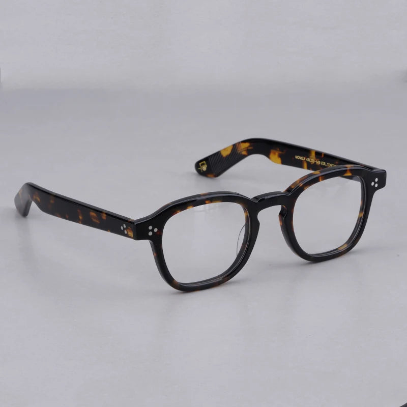 Vintage Acetate Eyeglasses for Woman Men Prescription Optical Eye Glasses for Computer Myopia Momza Clear Glasses Women