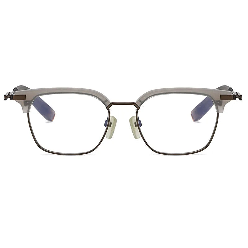 Vintage Designer Titanium Eyeglasses Frame Men Square Prescription Optical Acetate Glasses Women Luxury Myopia Eyebrow Eyewear