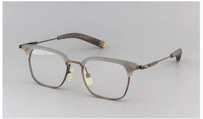 Vintage Designer Titanium Eyeglasses Frame Men Square Prescription Optical Acetate Glasses Women Luxury Myopia Eyebrow Eyewear